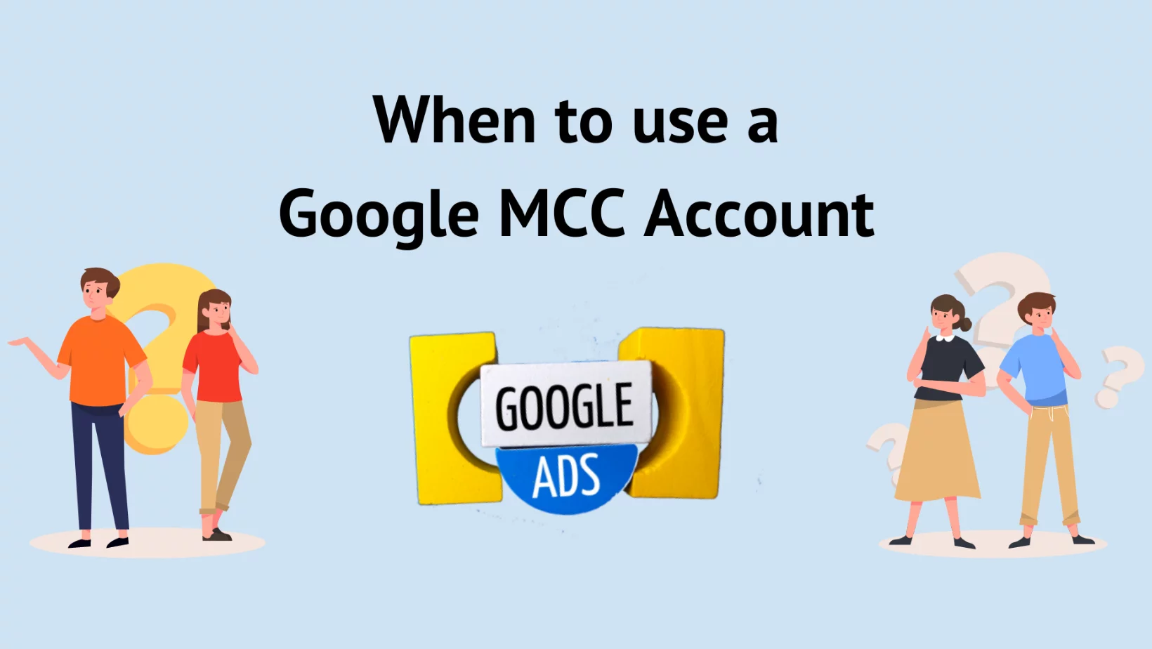 When to use an MCC account?