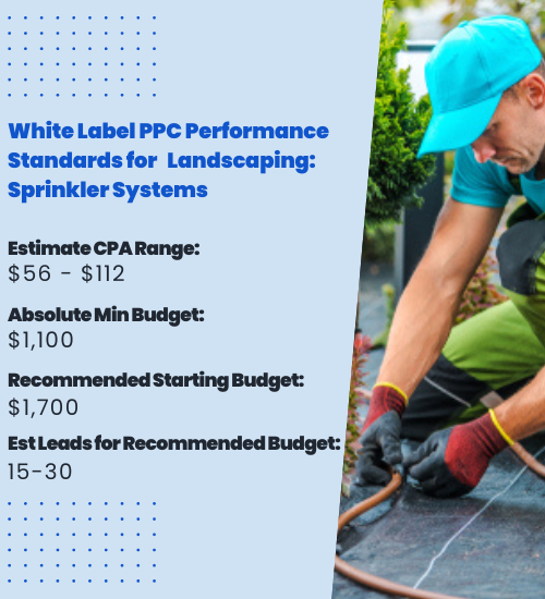 White Label PPC Performance Standards for Landscaping-Sprinkler Systems