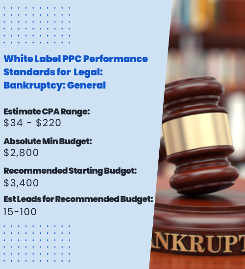 White Label PPC Performance Standards for Legal- Bankruptcy-General
