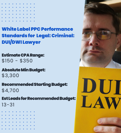 White Label PPC Management for Legal-Criminal-DUI-DWI Lawyer