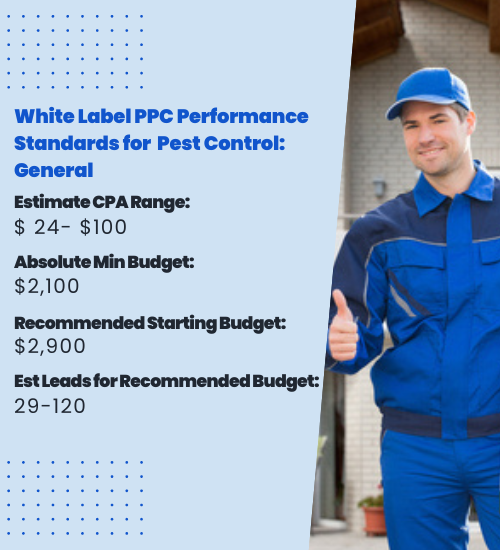 White Label PPC Performance Standards for Pest Control General
