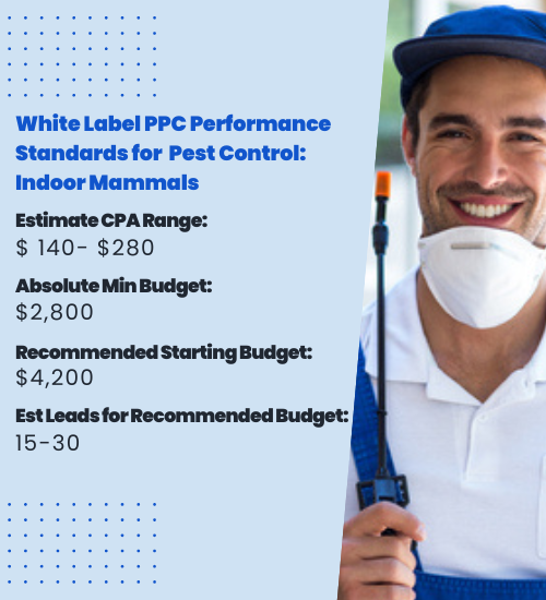 White Label PPC Performance Standards for Pest Control-Indoor Mammals